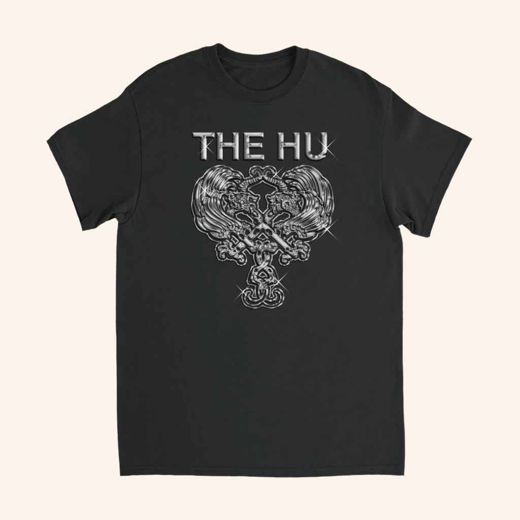 The Hu Merch Chrome Crest Black T-Shirt Music Lover Gift Ideas For Him The Hu Merch Chrome Crest Black T-Shirt Music Lover Gift Ideas For Him
