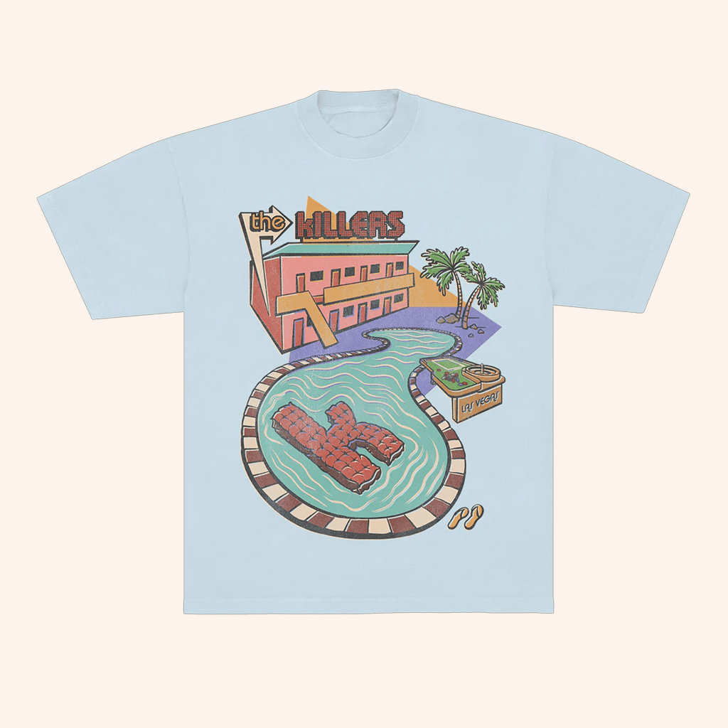 The Killers Merch Summer Pool T-Shirt Music Related Gifts For Guys The Killers Merch Summer Pool T-Shirt Music Related Gifts For Guys