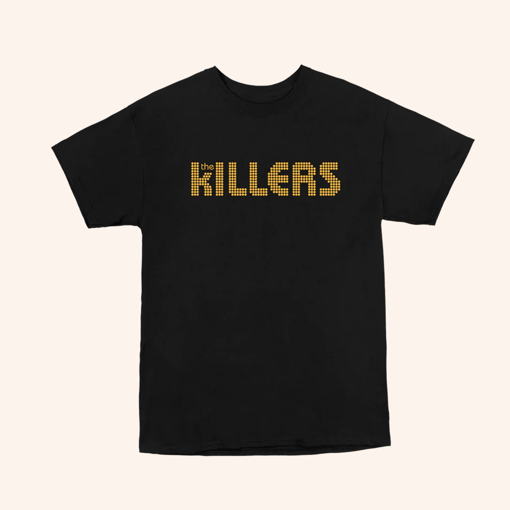 The Killers Merch The Killers Yellow Logo Black T-Shirt Cool Christmas Gifts For Guys The Killers Merch The Killers Yellow Logo Black T-Shirt Cool Christmas Gifts For Guys