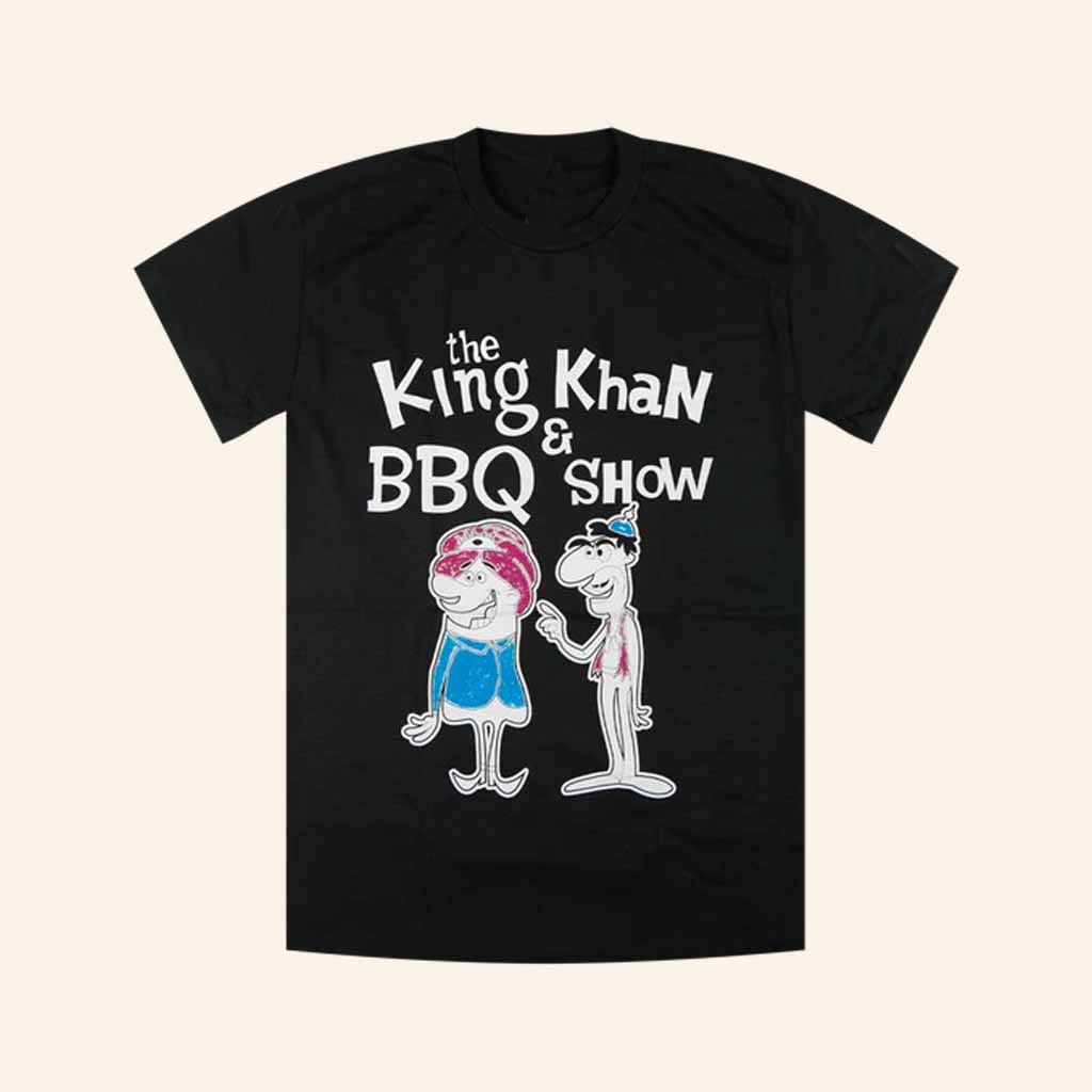 The King Khan And BBQ Show Merch Cartoon Black T-Shirt Gift Ideas For Husband