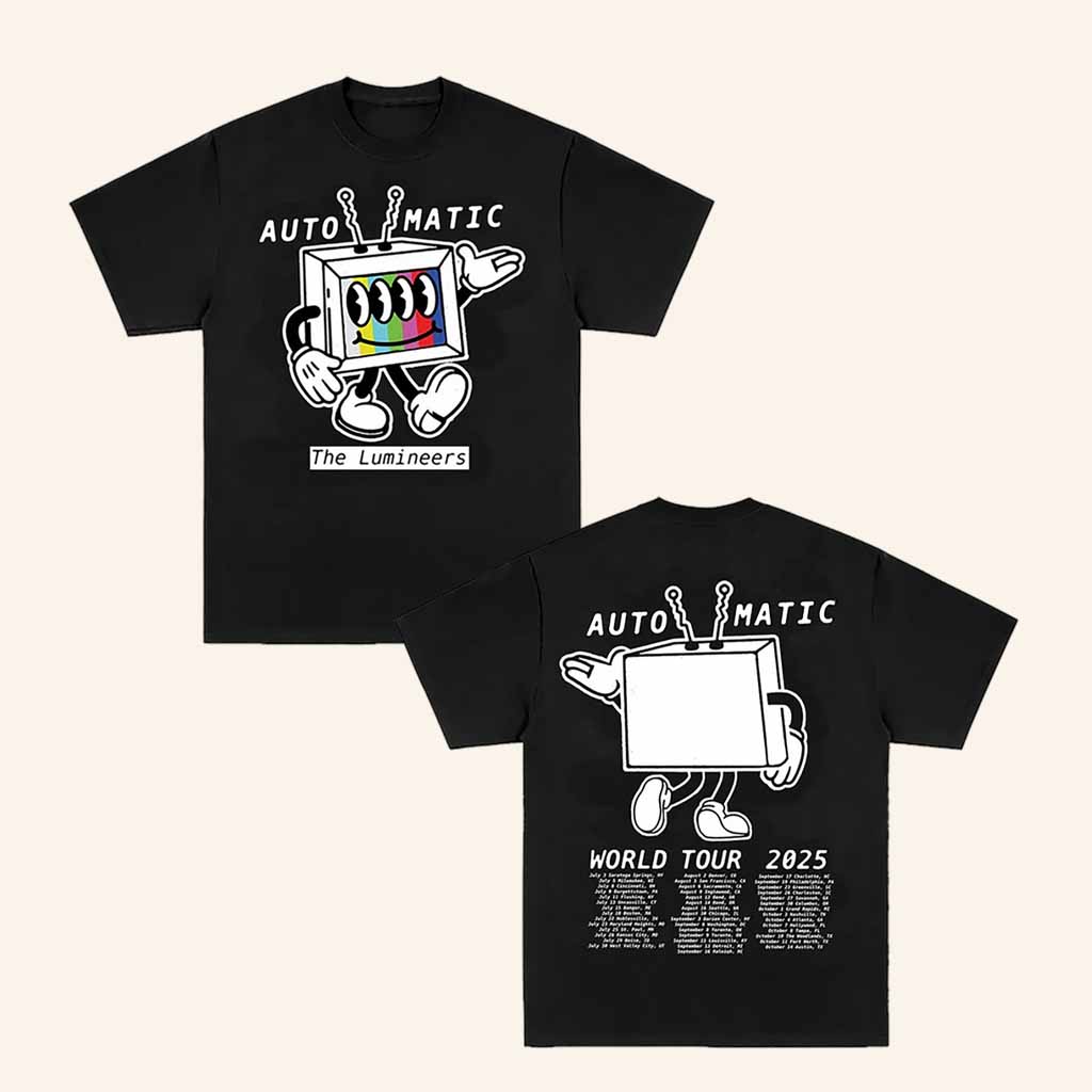 The Lumineers Merch Automatic World Tour 2025 T-Shirt Music Related Gifts For Guys The Lumineers Merch Automatic World Tour 2025 T-Shirt Music Related Gifts For Guys