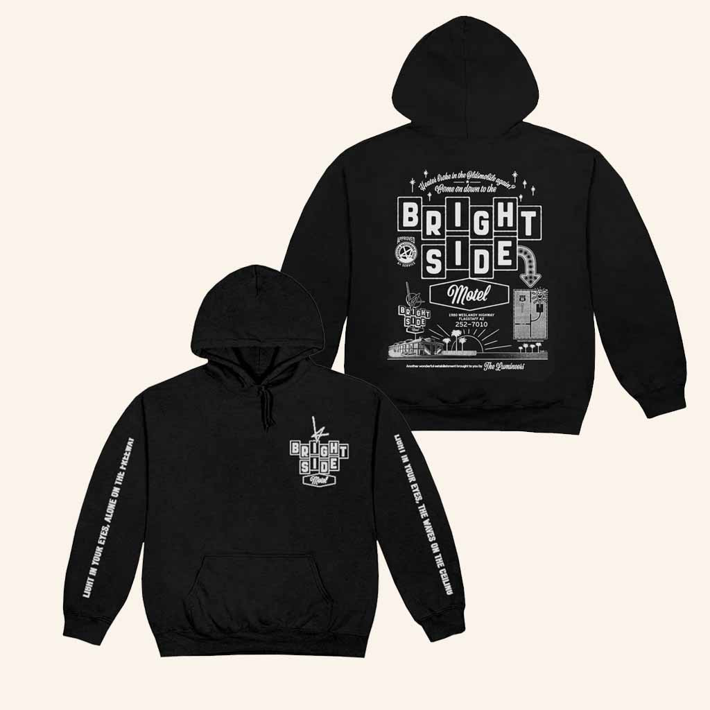 The Lumineers Merch Brightside Motel Black Hoodie Gifts For Music Fans