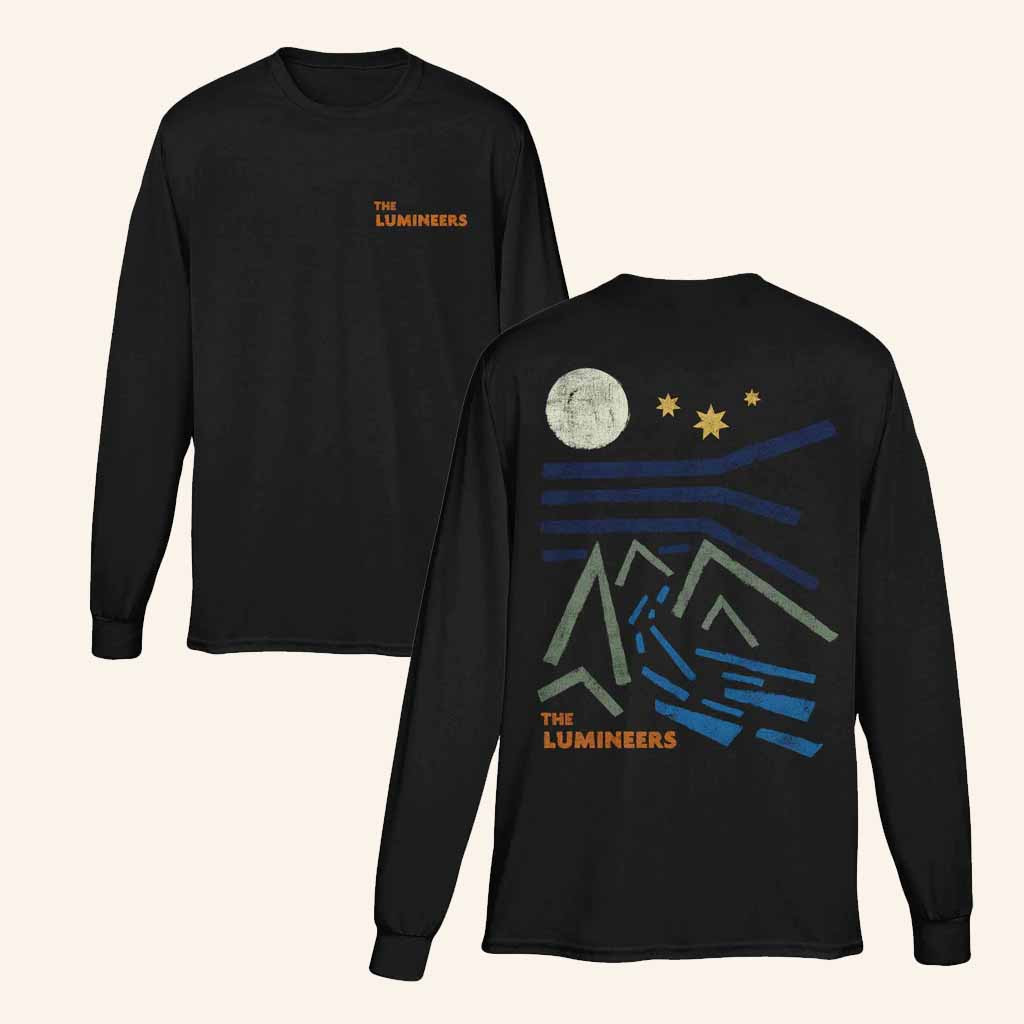 The Lumineers Merch Mountain Landscape Long Sleeve Shirt Birthday Ideas For Husband The Lumineers Merch Mountain Landscape Long Sleeve Shirt Birthday Ideas For Husband
