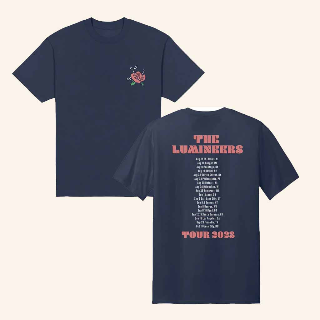 The Lumineers Merch The Lumineers Tour 2023 Rose T-Shirt Music Gift Ideas For Guys The Lumineers Merch The Lumineers Tour 2023 Rose T-Shirt Music Gift Ideas For Guys