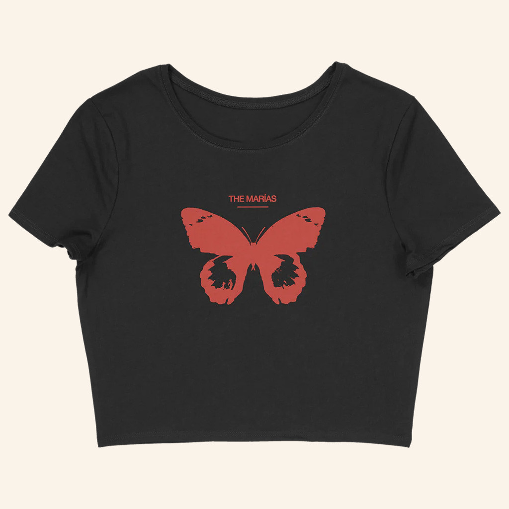 The Marias Merch Butterfly Black Crop Top Best Birthday Gift For Husband The Marias Merch Butterfly Black Crop Top Best Birthday Gift For Husband