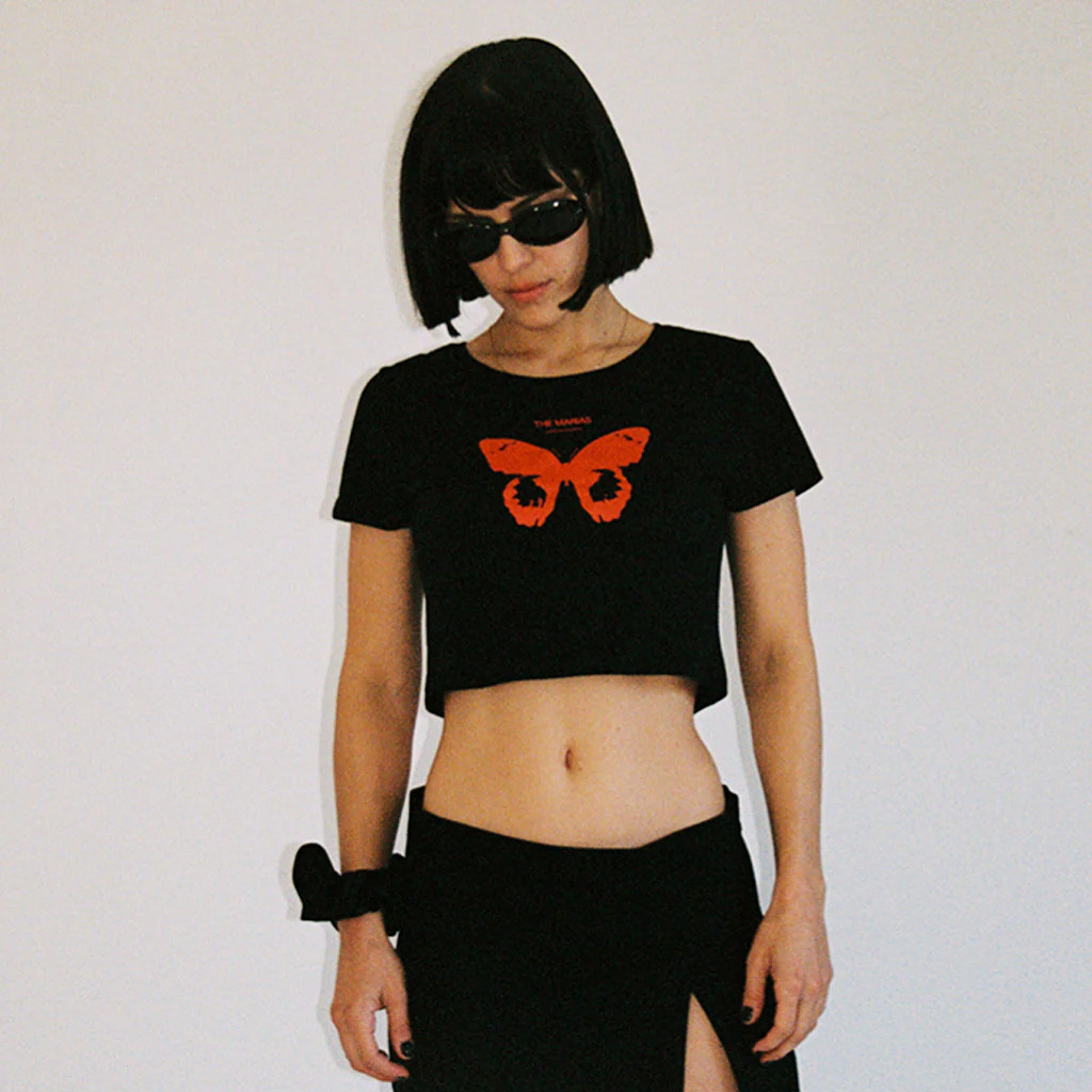 The Marias Merch Butterfly Black Crop Top Best Birthday Gift For Wife The Marias Merch Butterfly Black Crop Top Best Birthday Gift For Wife