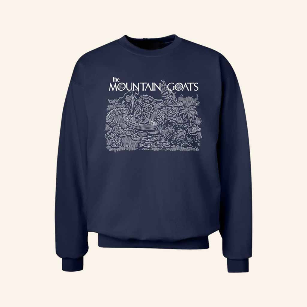 The Mountain Goats Merch Sea Monster Navy Sweatshirt Birthday Gift For Friends The Mountain Goats Merch Sea Monster Navy Sweatshirt Birthday Gift For Friends
