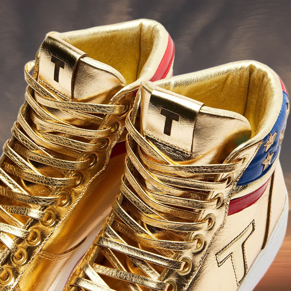 The Never Surrender Trump Golden Sneakers MAGA Merch Donald Trump 2024 Shoes Patriotic Gifts The Never Surrender Trump Golden Sneakers MAGA Merch Donald Trump 2024 Shoes Patriotic Gifts