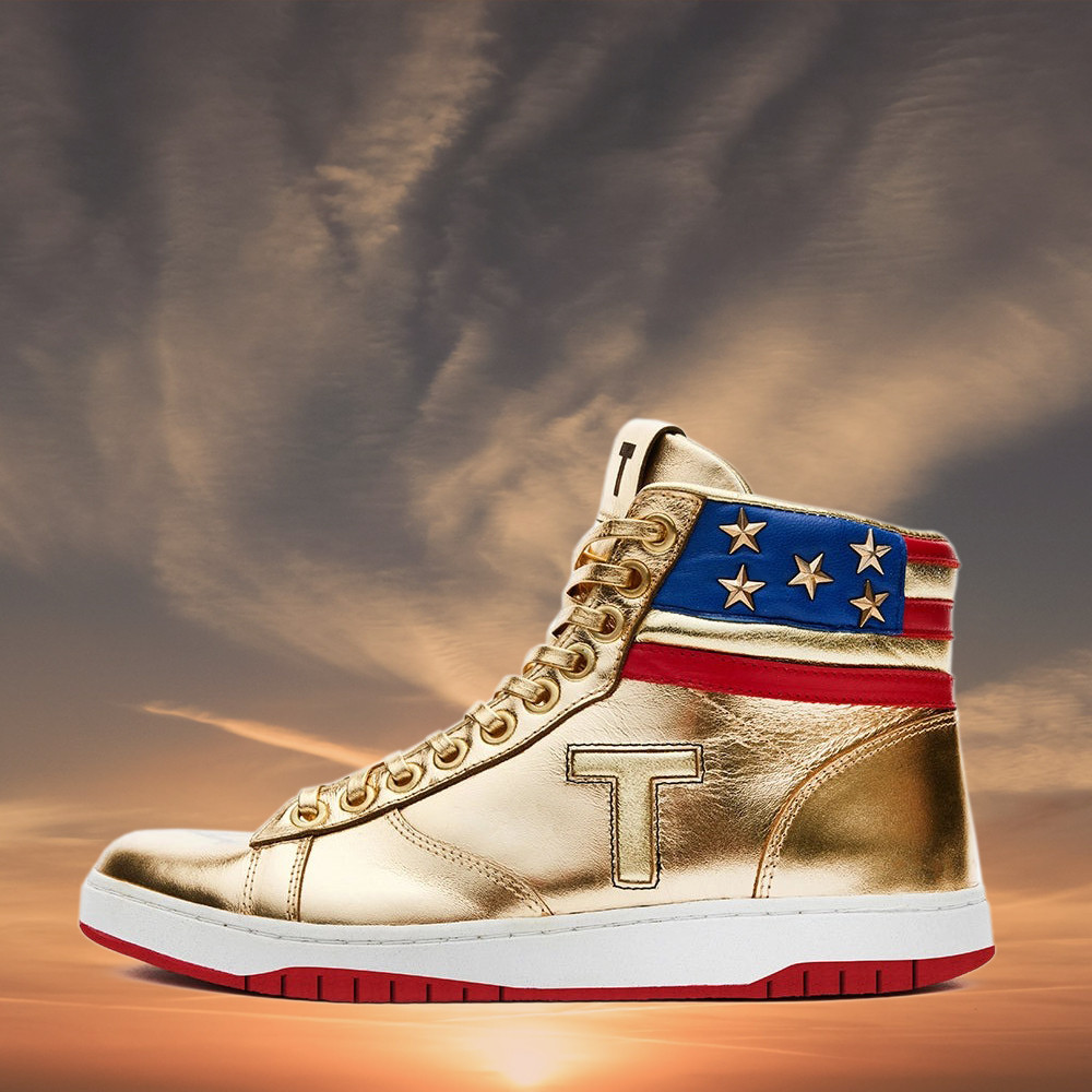 The Never Surrender Trump Golden Sneakers MAGA Merch Donald Trump 2024 Shoes Patriotic Gifts The Never Surrender Trump Golden Sneakers MAGA Merch Donald Trump 2024 Shoes Patriotic Gifts