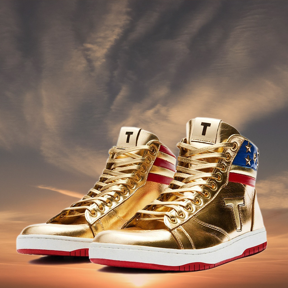 The Never Surrender Trump Golden Sneakers MAGA Merch Donald Trump 2024 Shoes Patriotic Gifts The Never Surrender Trump Golden Sneakers MAGA Merch Donald Trump 2024 Shoes Patriotic Gifts