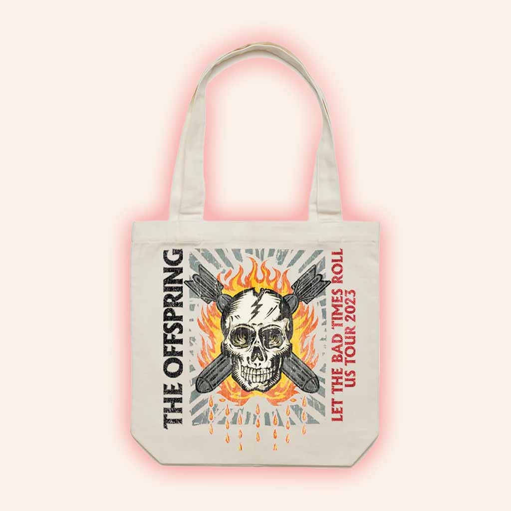 The Offspring Merch Let The Bad Times Roll Tour Tote Bag Halloween Gifts For Her