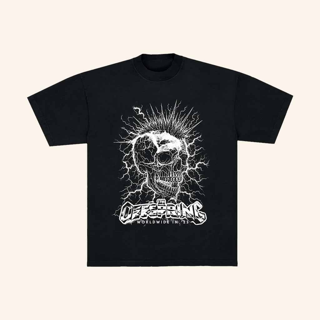 The Offspring Merch Mohawk Skull 2025 Tour T-Shirt Gifts For Music Lovers The Offspring Merch Mohawk Skull 2025 Tour T-Shirt Gifts For Music Lovers