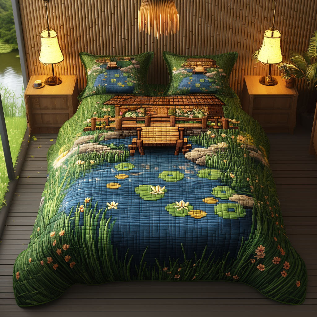The Rod and Reel Hut Quilted Bedding Set Duvet Cover Bed Sheet Set Good Fishing Gifts The Rod and Reel Hut Quilted Bedding Set Duvet Cover Bed Sheet Set Good Fishing Gifts