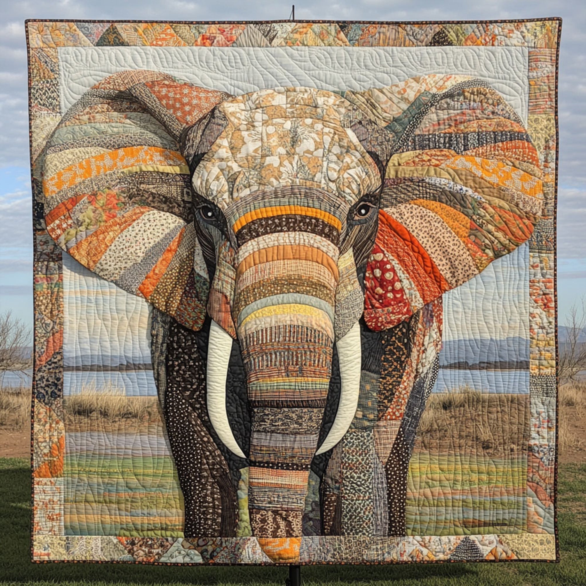 The Silent Roam Quilted Blanket Nice Throw Blanket Presents For Elephant Lovers The Silent Roam Quilted Blanket Nice Throw Blanket Presents For Elephant Lovers