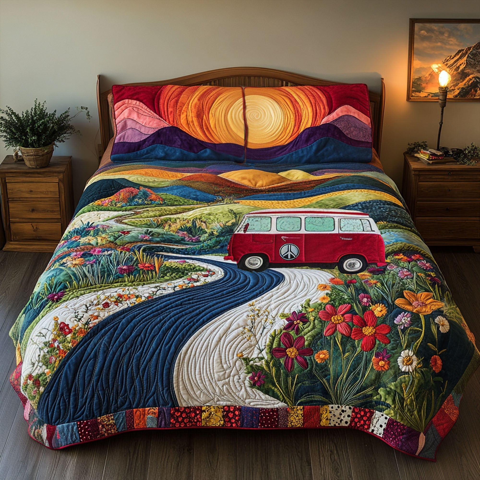 The Wildflower Route Quilted Bedding Set Duvet Cover Bedspread Unique Ralated Camping Gifts The Wildflower Route Quilted Bedding Set Duvet Cover Bedspread Unique Ralated Camping Gifts