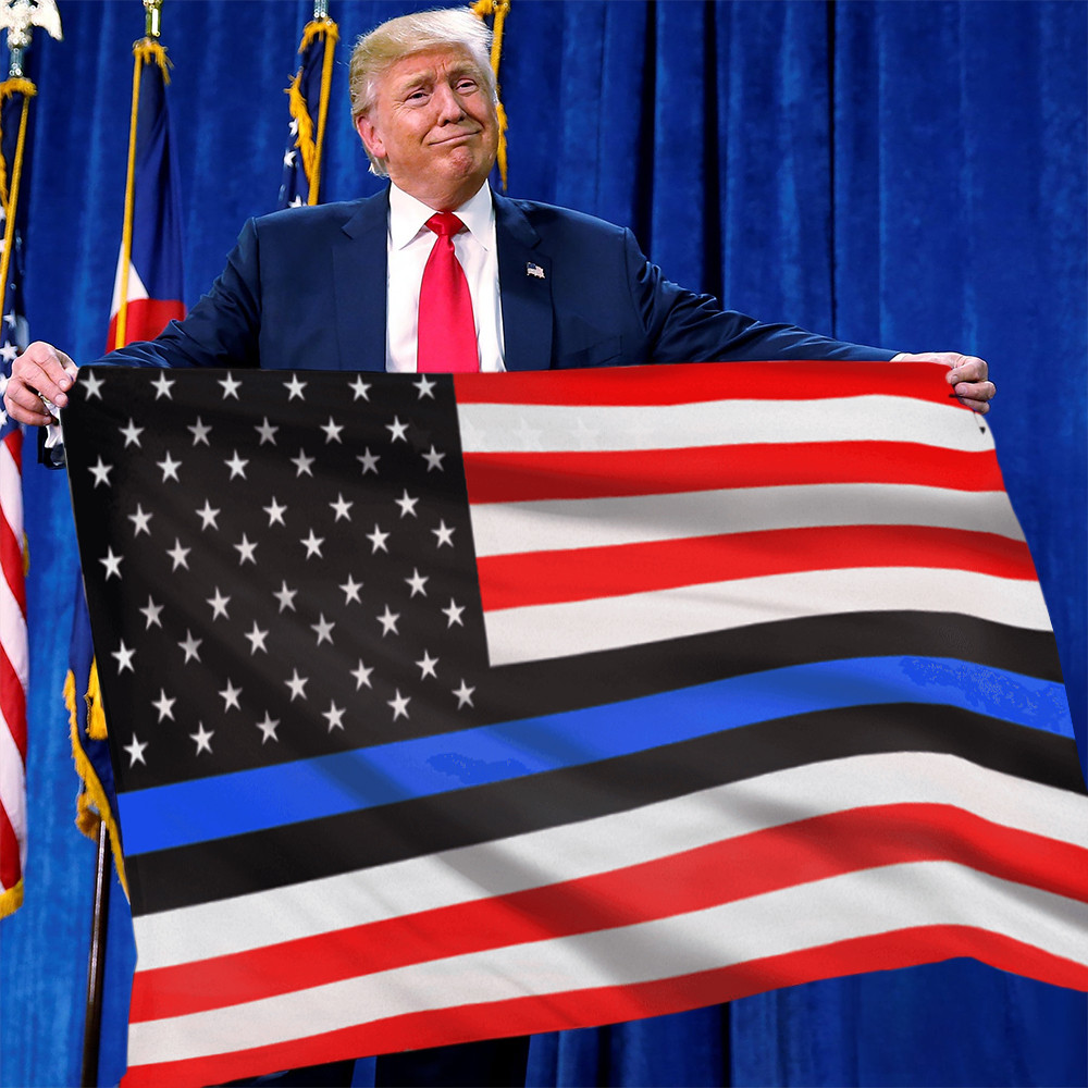 Thin Blue Line American Flag Support Law Enforcement Police Flag Thin Blue Line Merchandise