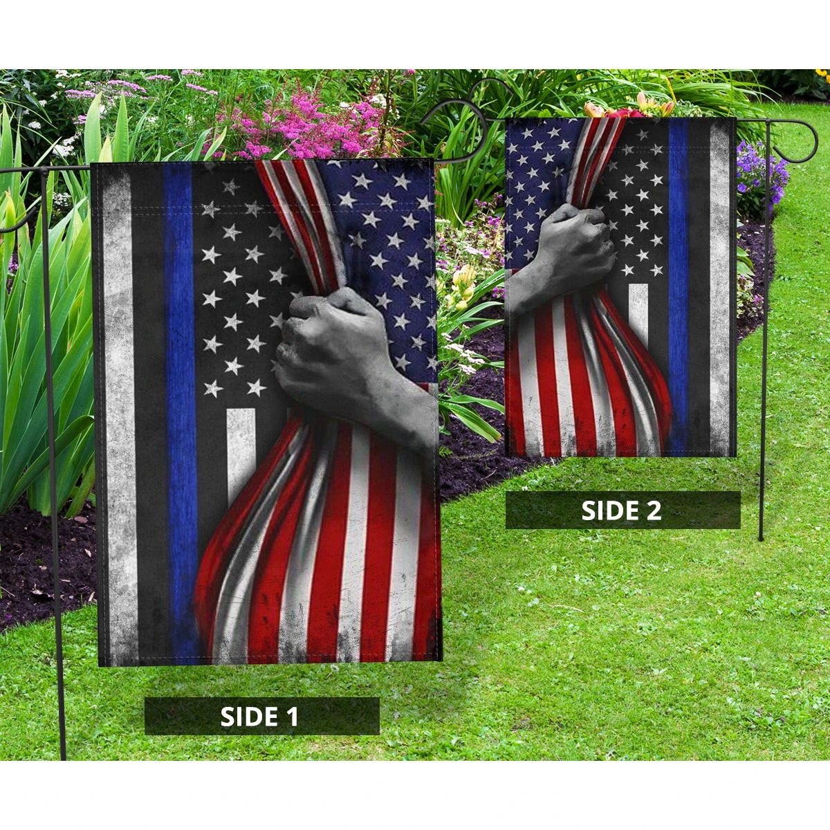 Thin Blue Line Flag Inside American Flag Honoring our Men and Women of Law Enforcement Thin Blue Line Flag Inside American Flag Honoring our Men and Women of Law Enforcement