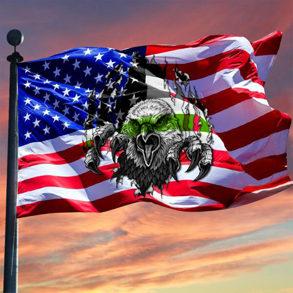 Thin Green Line Eagle American Flag Pride Military Patriotic Flag For Sale Thin Green Line Eagle American Flag Pride Military Patriotic Flag For Sale