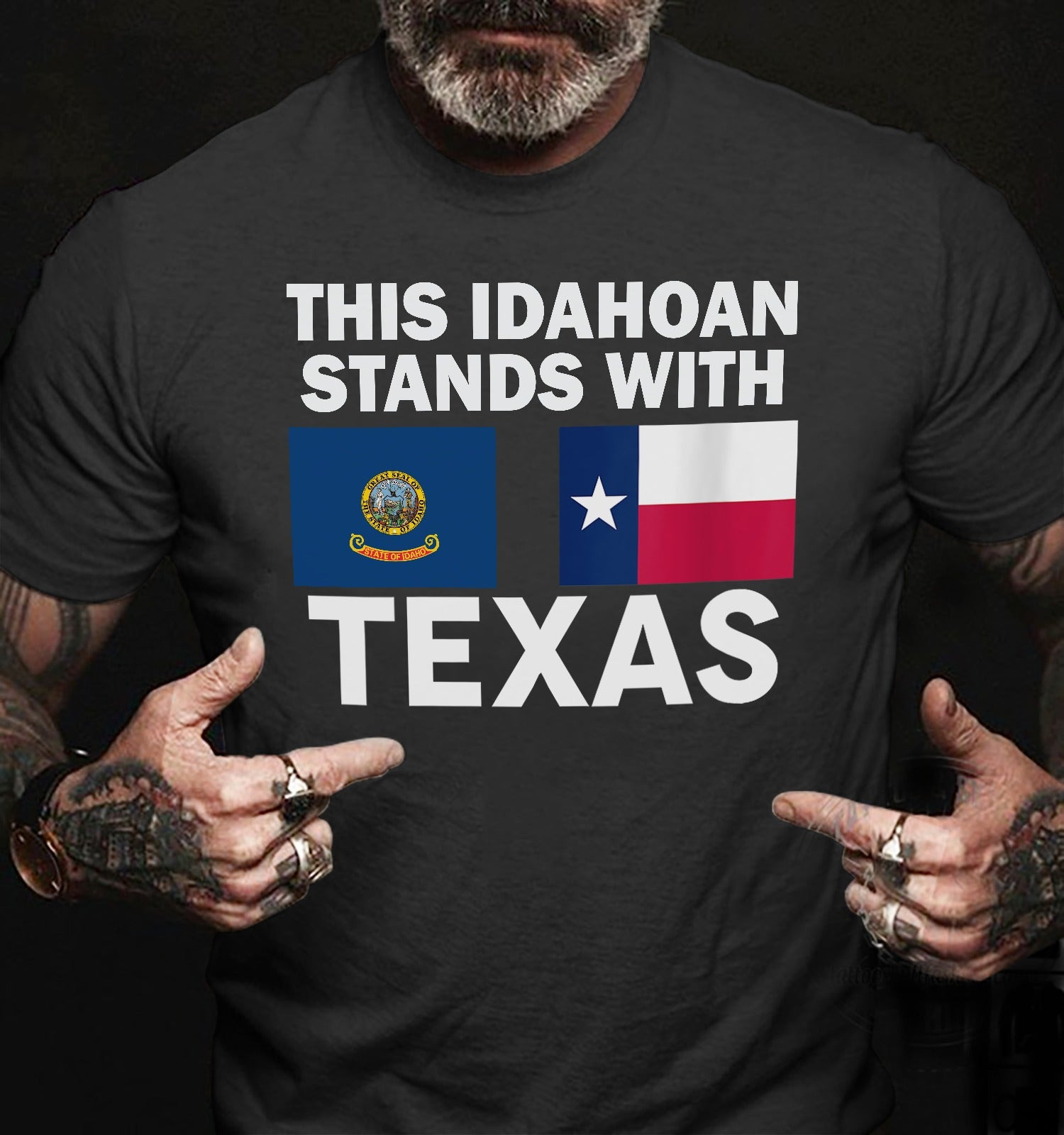 This Idahoan Stand With Texas T-Shirt Idaho State Backing Texas Support Shirt