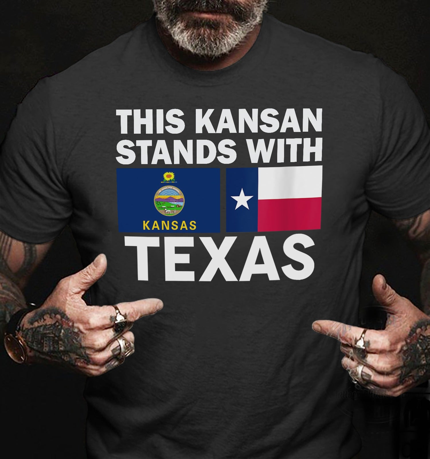 This Kansan Stands With Texas Shirt Kansas State Backing Texas Support T-Shirt This Kansan Stands With Texas Shirt Kansas State Backing Texas Support T-Shirt