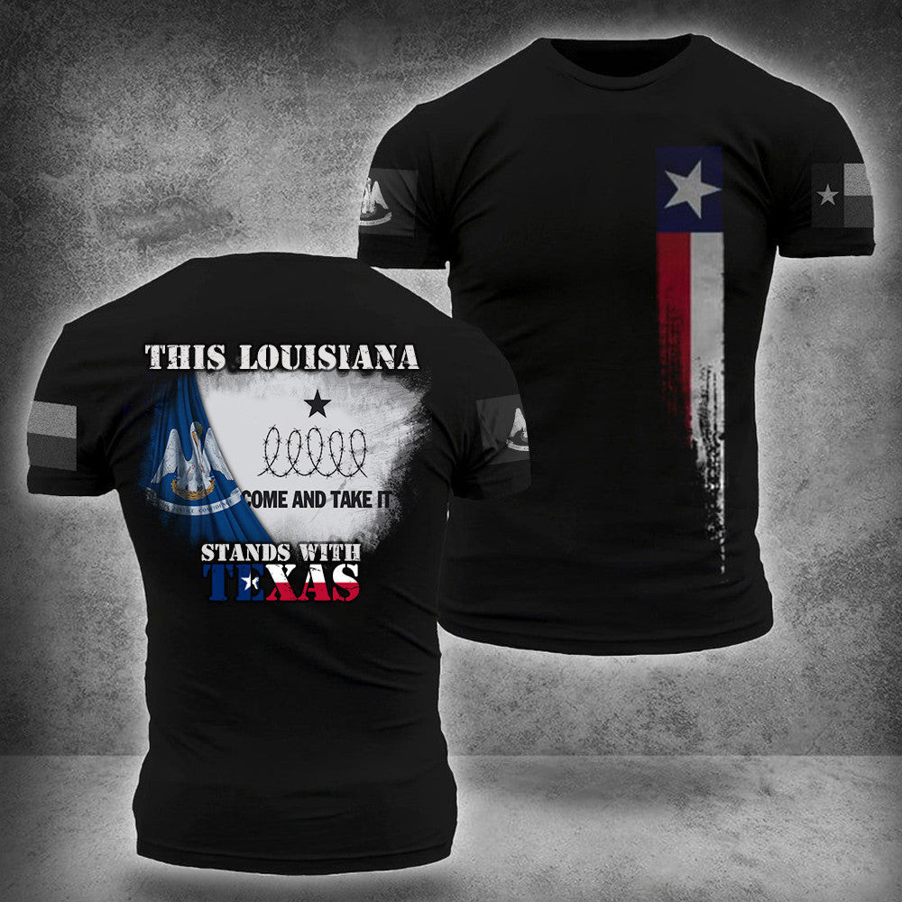This Louisiana Stands With Texas Shirt Come And Take It T-Shirt Louisiana Support Texas Merch This Louisiana Stands With Texas Shirt Come And Take It T-Shirt Louisiana Support Texas Merch