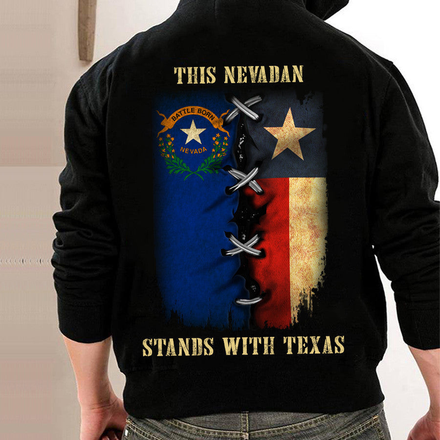 This Nevadan Stands With Texas Hoodie Nevada Support Texas Hoodie Patriotic Merch This Nevadan Stands With Texas Hoodie Nevada Support Texas Hoodie Patriotic Merch