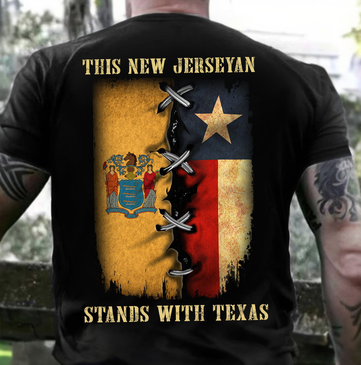This New Jerseyan Stands With Texas Shirt Pro Texas T-Shirt Patriotic Merch This New Jerseyan Stands With Texas Shirt Pro Texas T-Shirt Patriotic Merch