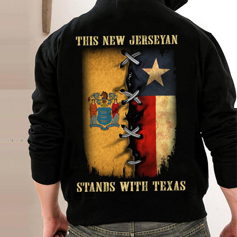 This New Jerseyan Stands With Texas Shirt Pro Texas T-Shirt Patriotic Merch This New Jerseyan Stands With Texas Shirt Pro Texas T-Shirt Patriotic Merch