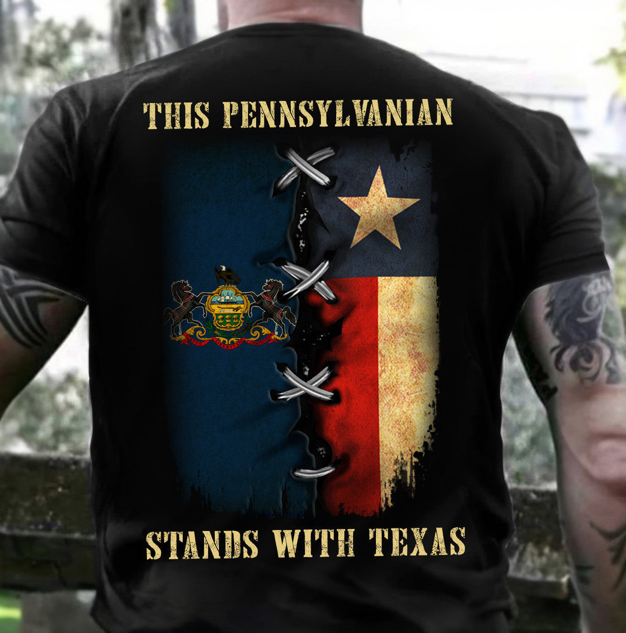 This Pennsylvanian Stands With Texas Shirt Pennsylvania Support Texas T-Shirt