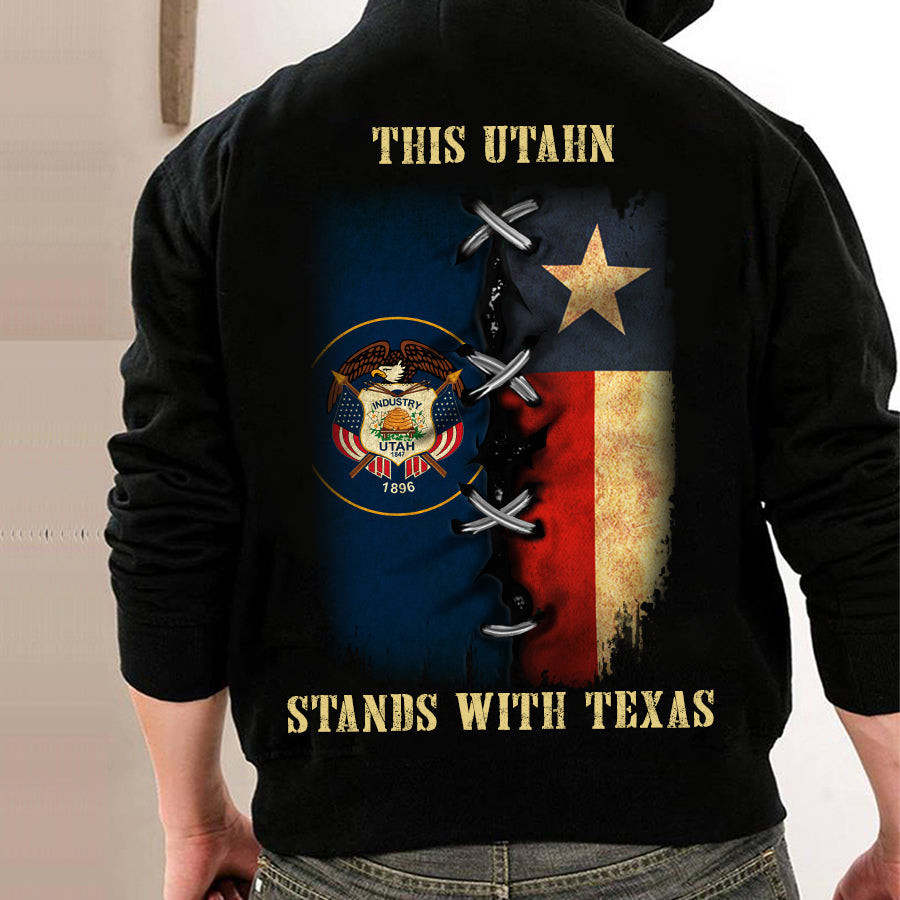 This Utahn Stands With Texas Shirt Utah Support Texas T-Shirt Gifts For Supporters This Utahn Stands With Texas Shirt Utah Support Texas T-Shirt Gifts For Supporters