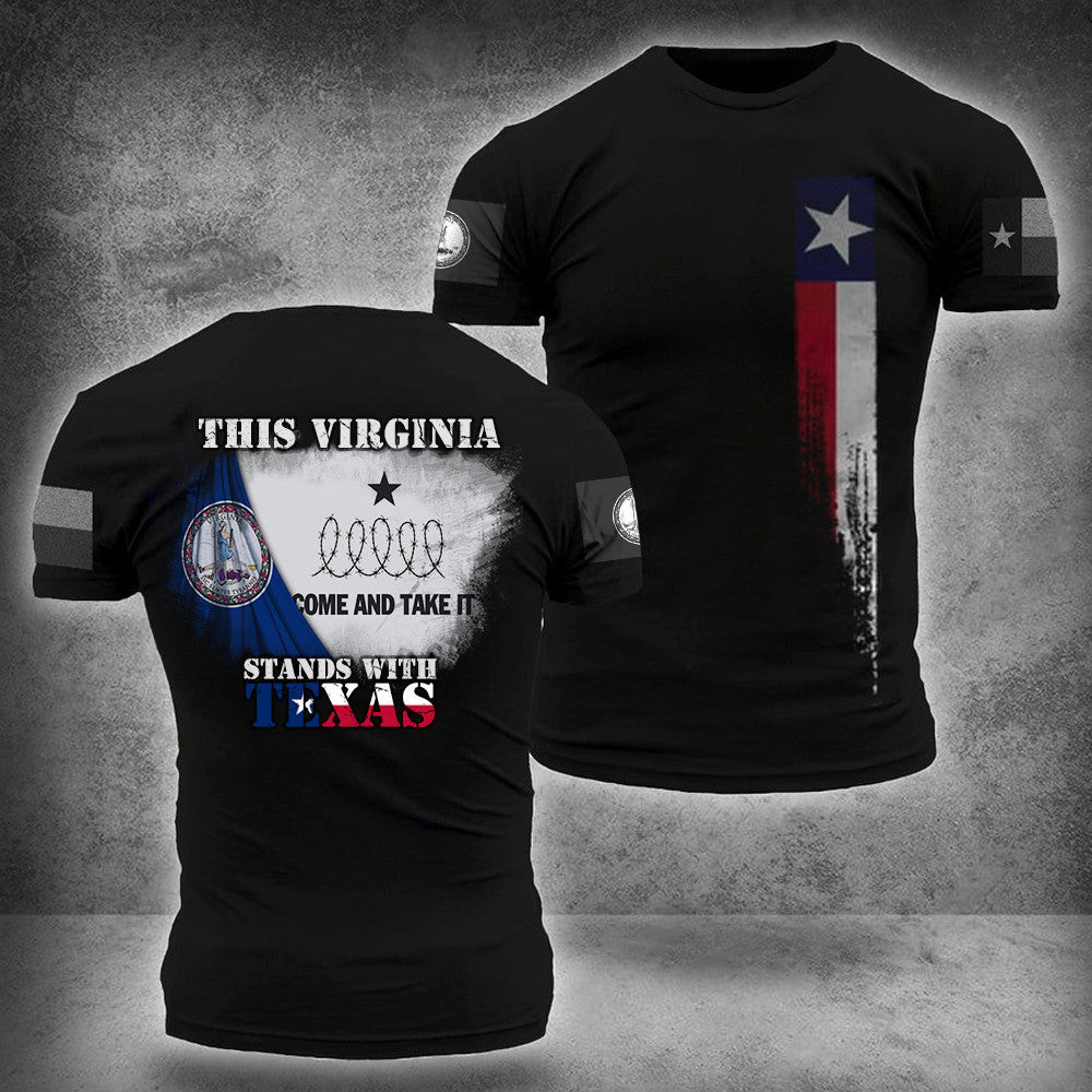 This Virginia Stands With Texas Shirt Come And Take It T-Shirt Virginia Support Texas Clothing This Virginia Stands With Texas Shirt Come And Take It T-Shirt Virginia Support Texas Clothing