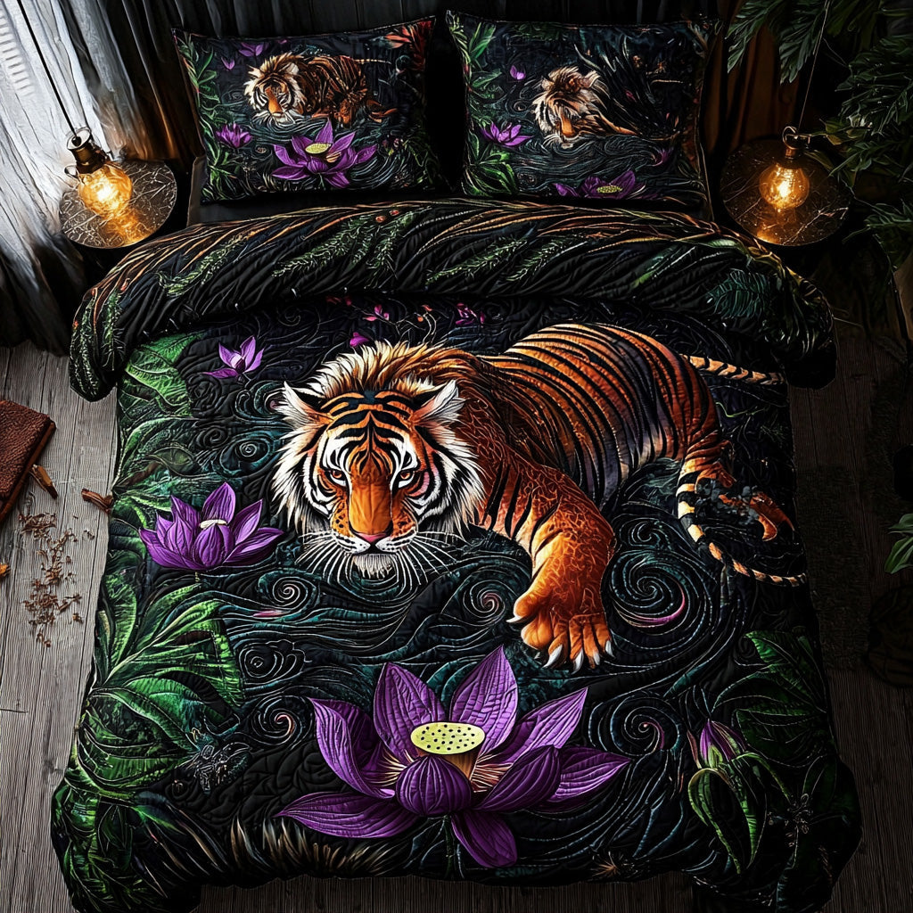 Tiger Majesty Quilted Bedding Set Duvet Cover Bed Sheet Set Best Tiger Christmas Gifts Tiger Majesty Quilted Bedding Set Duvet Cover Bed Sheet Set Best Tiger Christmas Gifts