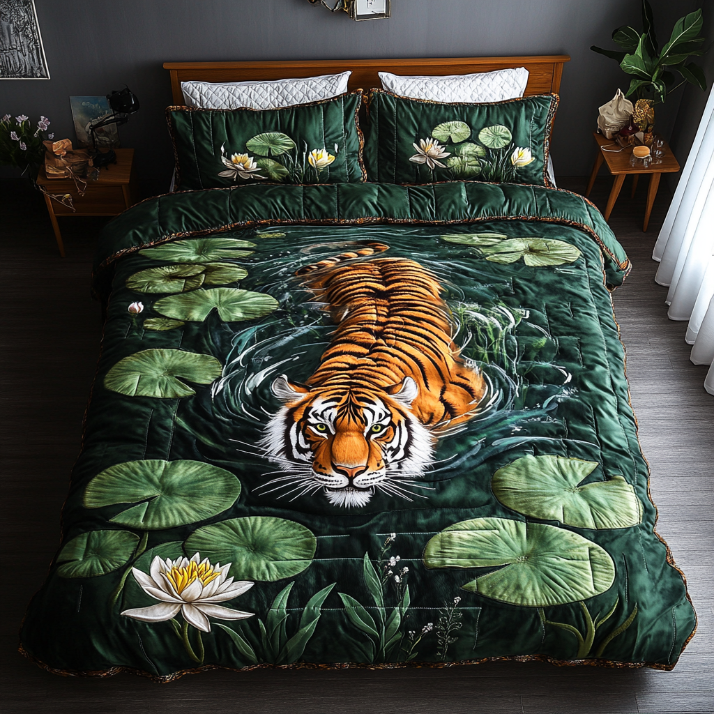 Tiger Spirit Quilted Bedding Set Duvet Cover Bed Sheet Set Unique Tiger Gifts Tiger Spirit Quilted Bedding Set Duvet Cover Bed Sheet Set Unique Tiger Gifts