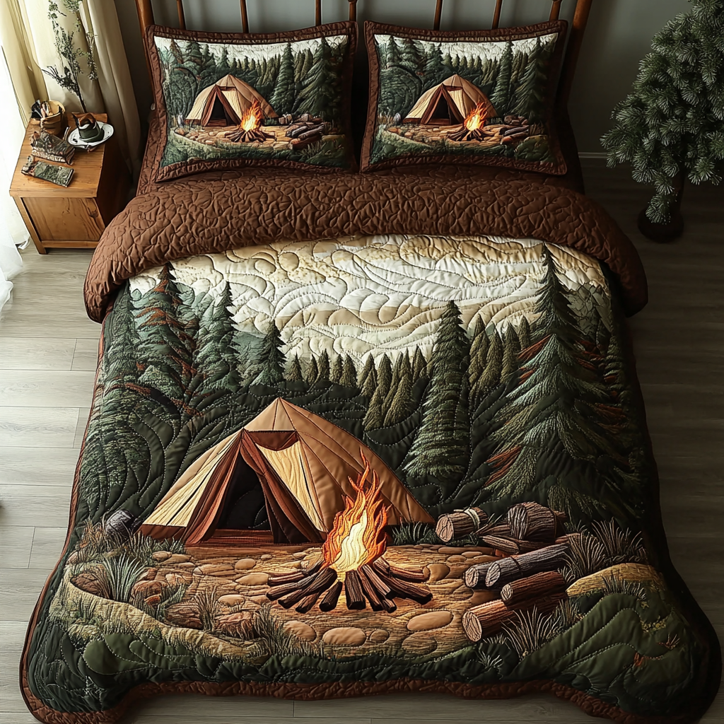 Timber Rest Quilted Bedding Set Duvet Cover Merch Gift Ideas For Hikers And Campers Timber Rest Quilted Bedding Set Duvet Cover Merch Gift Ideas For Hikers And Campers