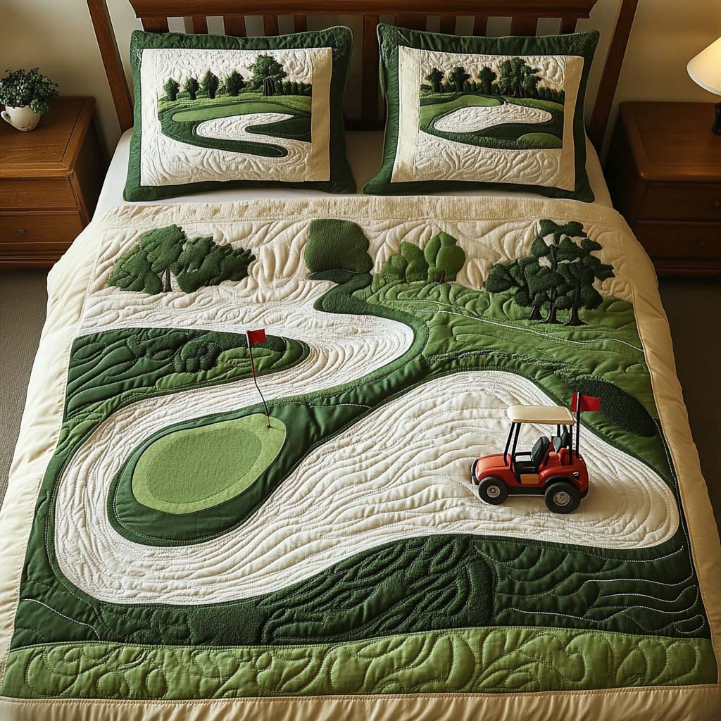 Timber Trail Golf Course Quilted Bedding Set Duvet Cover Merch Good Golf Gifts For Men Timber Trail Golf Course Quilted Bedding Set Duvet Cover Merch Good Golf Gifts For Men