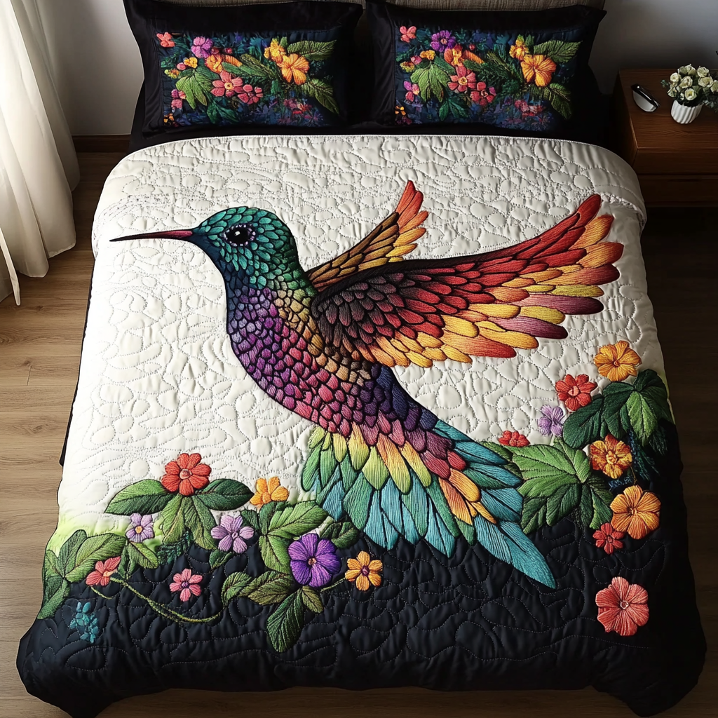 Tiny Wings Quilted Bedding Set Duvet Cover Bed Sheet Set Hummingbird Themed Gifts Tiny Wings Quilted Bedding Set Duvet Cover Bed Sheet Set Hummingbird Themed Gifts