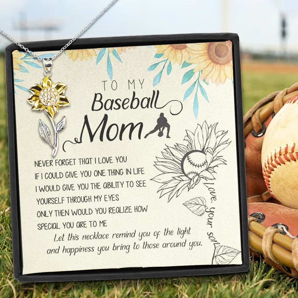 To My Baseball Mom Gold Sunflower Necklace Mom Necklace From Son Unique Mother's Day Gifts 2024 To My Baseball Mom Gold Sunflower Necklace Mom Necklace From Son Unique Mother's Day Gifts 2024
