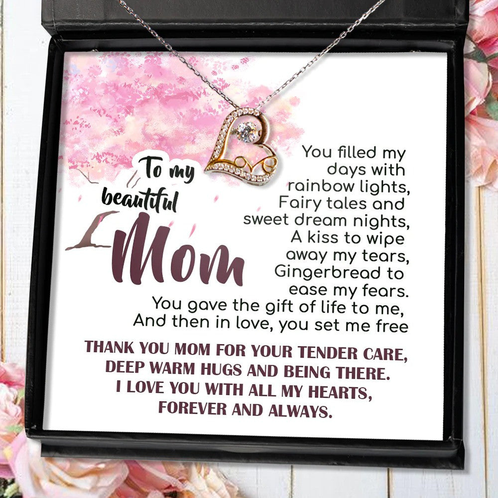 To My Beautiful Mom Heart Love Dancing Necklace Mother Daughter Necklace Gifts For Mothers Day To My Beautiful Mom Heart Love Dancing Necklace Mother Daughter Necklace Gifts For Mothers Day