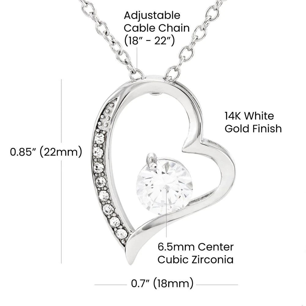 To My Daughter Silver Heart Necklace Solitaire Crystal Necklace Mother Daughter Jewellery Gifts To My Daughter Silver Heart Necklace Solitaire Crystal Necklace Mother Daughter Jewellery Gifts