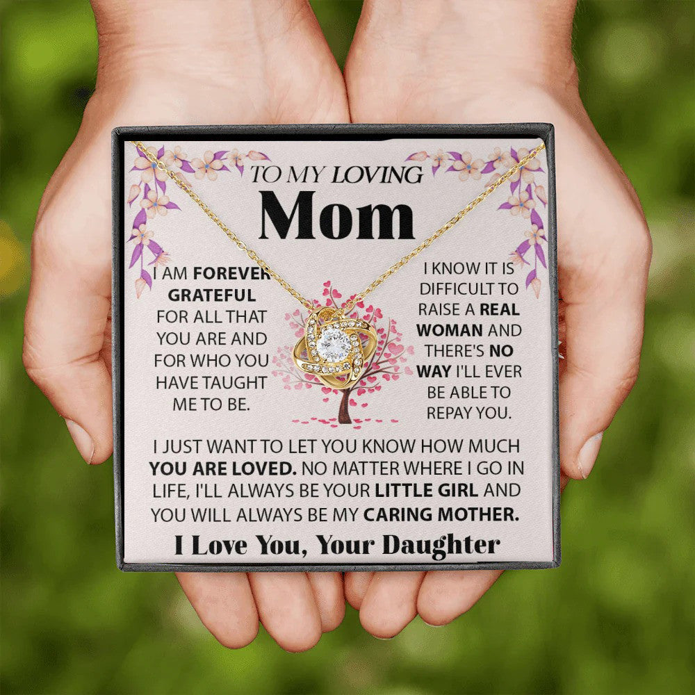 To My Loving Mom Love Knot Necklace With Message Card Jewelry For Mothers Mother's Day 2024 To My Loving Mom Love Knot Necklace With Message Card Jewelry For Mothers Mother's Day 2024