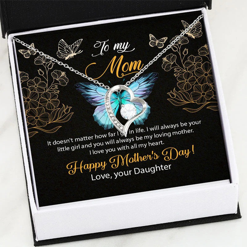To My Mom Happy Mothers Day Heart Necklace Silver Solitaire Crystal Necklace Mothers Day Gifts From Daughter To My Mom Happy Mothers Day Heart Necklace Silver Solitaire Crystal Necklace Mothers Day Gifts From Daughter