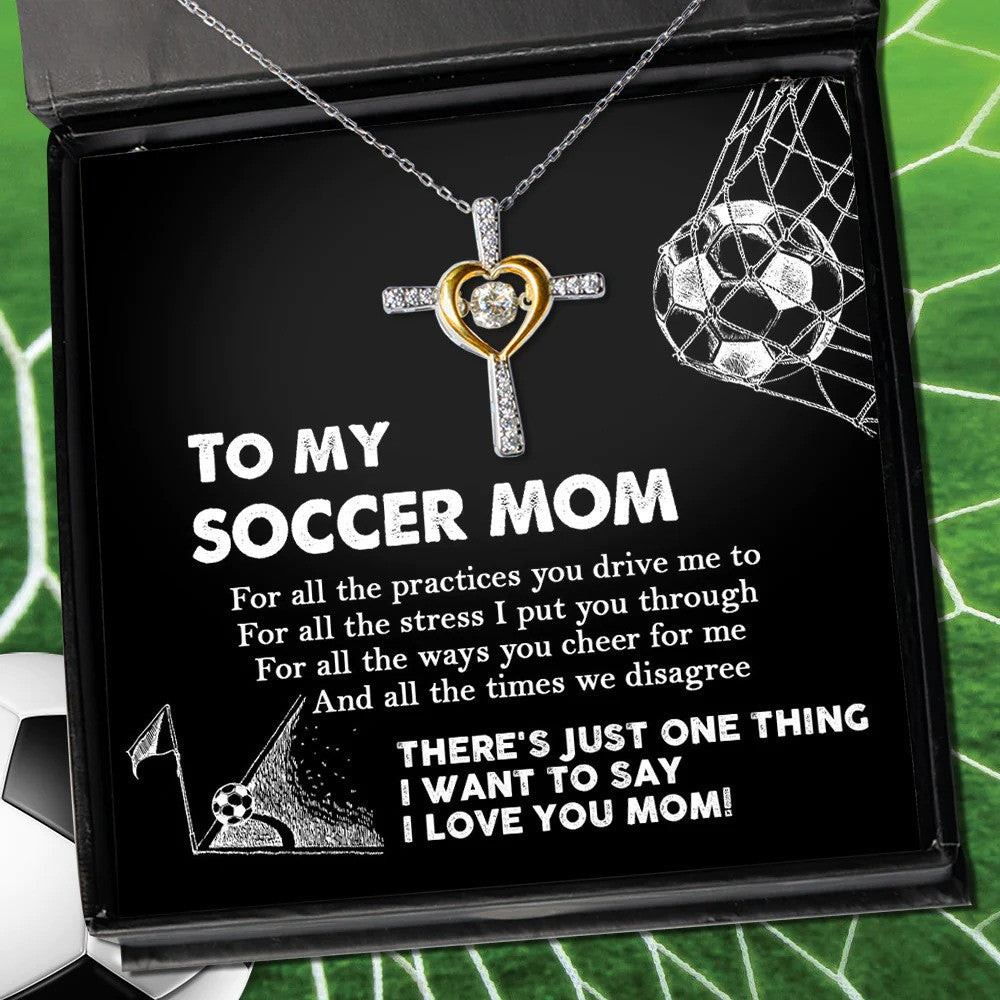 To My Soccer Mom Heart Cross Necklace I Love You Mom Necklace Mother's Day Gifts Jewelry To My Soccer Mom Heart Cross Necklace I Love You Mom Necklace Mother's Day Gifts Jewelry