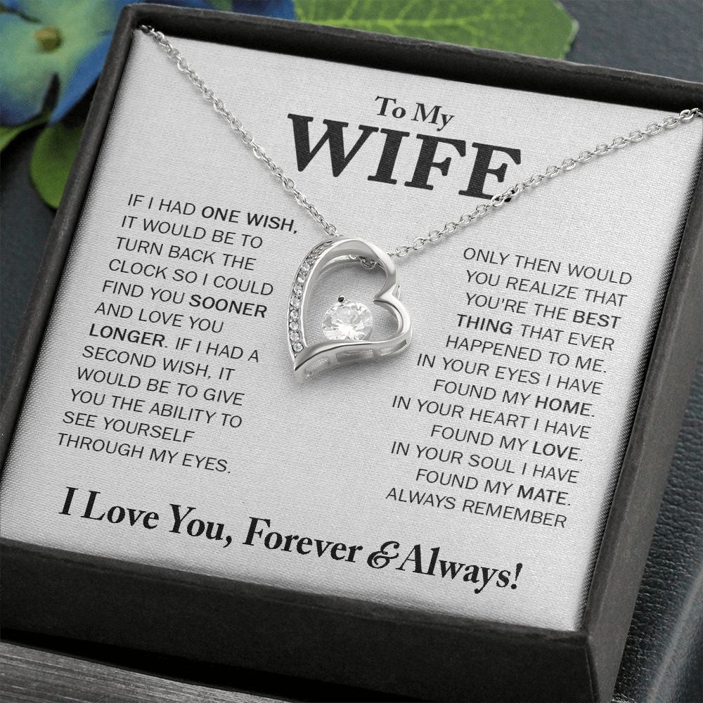 To My Wife Heart Necklace Solitaire Crystal Necklace Best Mother's Day Gift Ideas For Wife 2024 To My Wife Heart Necklace Solitaire Crystal Necklace Best Mother's Day Gift Ideas For Wife 2024