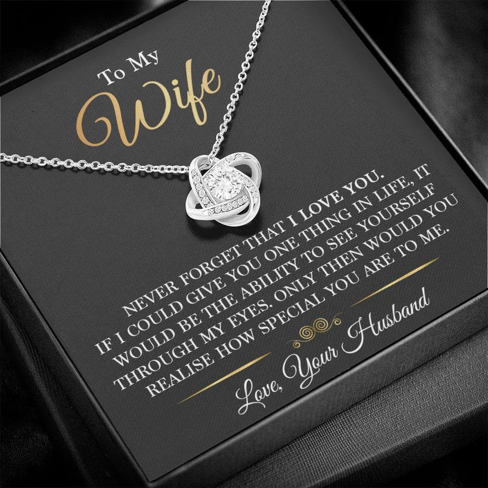 To My Wife Love Knot Necklace With Message Card For Wife Mothers Day Jewelry Sale 2024 To My Wife Love Knot Necklace With Message Card For Wife Mothers Day Jewelry Sale 2024