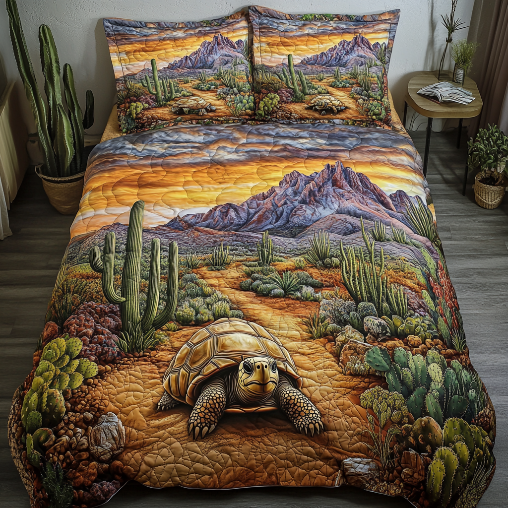 Tortoise Trail Quilted Bedding Set Duvet Cover Bedspread Turtle Present Ideas Tortoise Trail Quilted Bedding Set Duvet Cover Bedspread Turtle Present Ideas