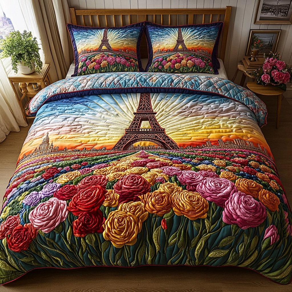 Tower Sparkle Quilted Bedding Set Duvet Cover Bedspread Gift Ideas For Paris Lovers Tower Sparkle Quilted Bedding Set Duvet Cover Bedspread Gift Ideas For Paris Lovers
