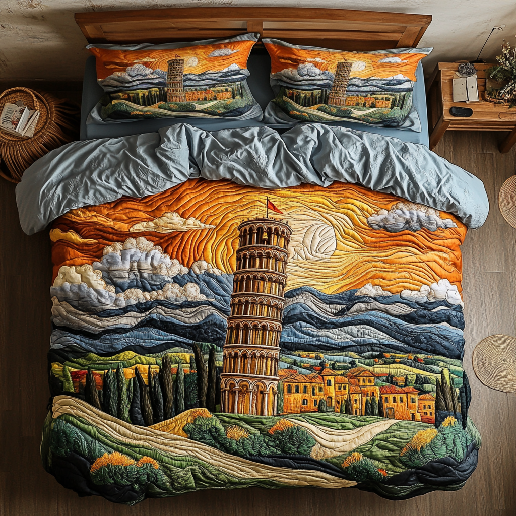 Tower View Quilted Bedding Set Duvet Cover Bedspreads Christmas Presents For Father In Law Tower View Quilted Bedding Set Duvet Cover Bedspreads Christmas Presents For Father In Law