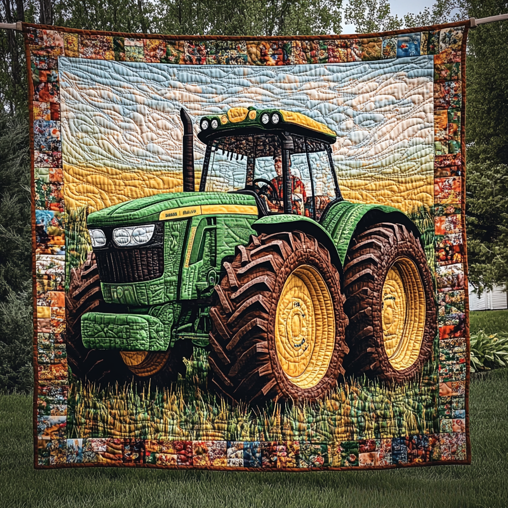 Tractor Life Quilted Blanket Cute Colorful Blanket Tractor Supply Gifts For Dad Tractor Life Quilted Blanket Cute Colorful Blanket Tractor Supply Gifts For Dad