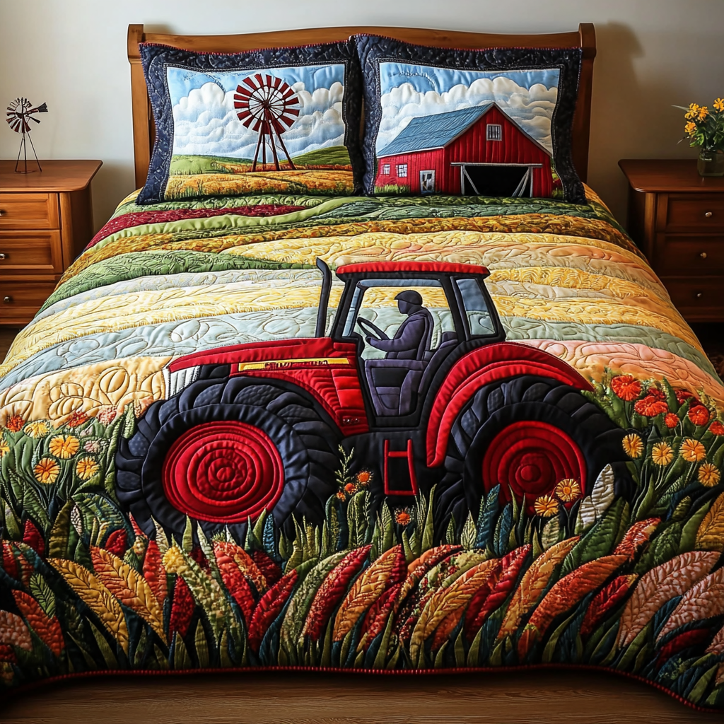 Tractor Strength Quilted Bedding Set Duvet Cover Bedspread Tractor Gifts For Men Tractor Strength Quilted Bedding Set Duvet Cover Bedspread Tractor Gifts For Men