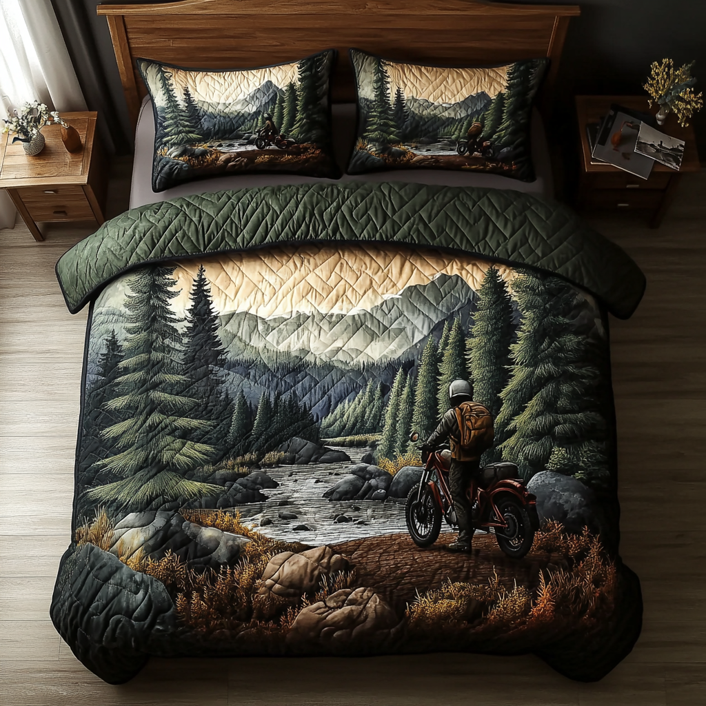 Trail Adventure Quilted Bedding Set Duvet Cover Bed Sheet Set Best Camping Gifts Trail Adventure Quilted Bedding Set Duvet Cover Bed Sheet Set Best Camping Gifts